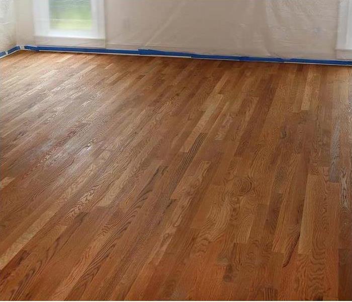 restored wood floors dried